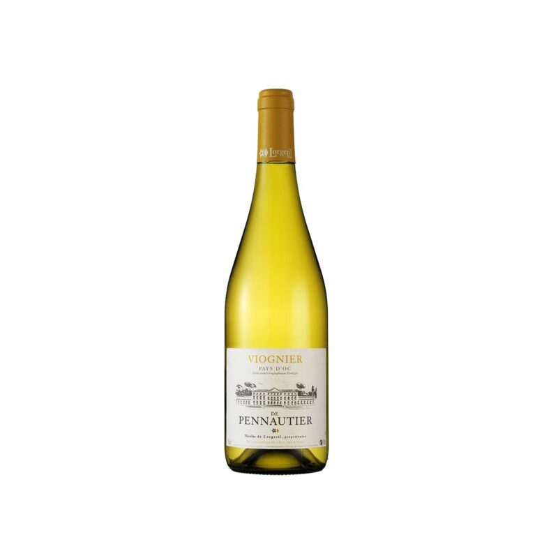 Vin blanc viognier pennautier pays d'oc famille de lorgeril bouteille
